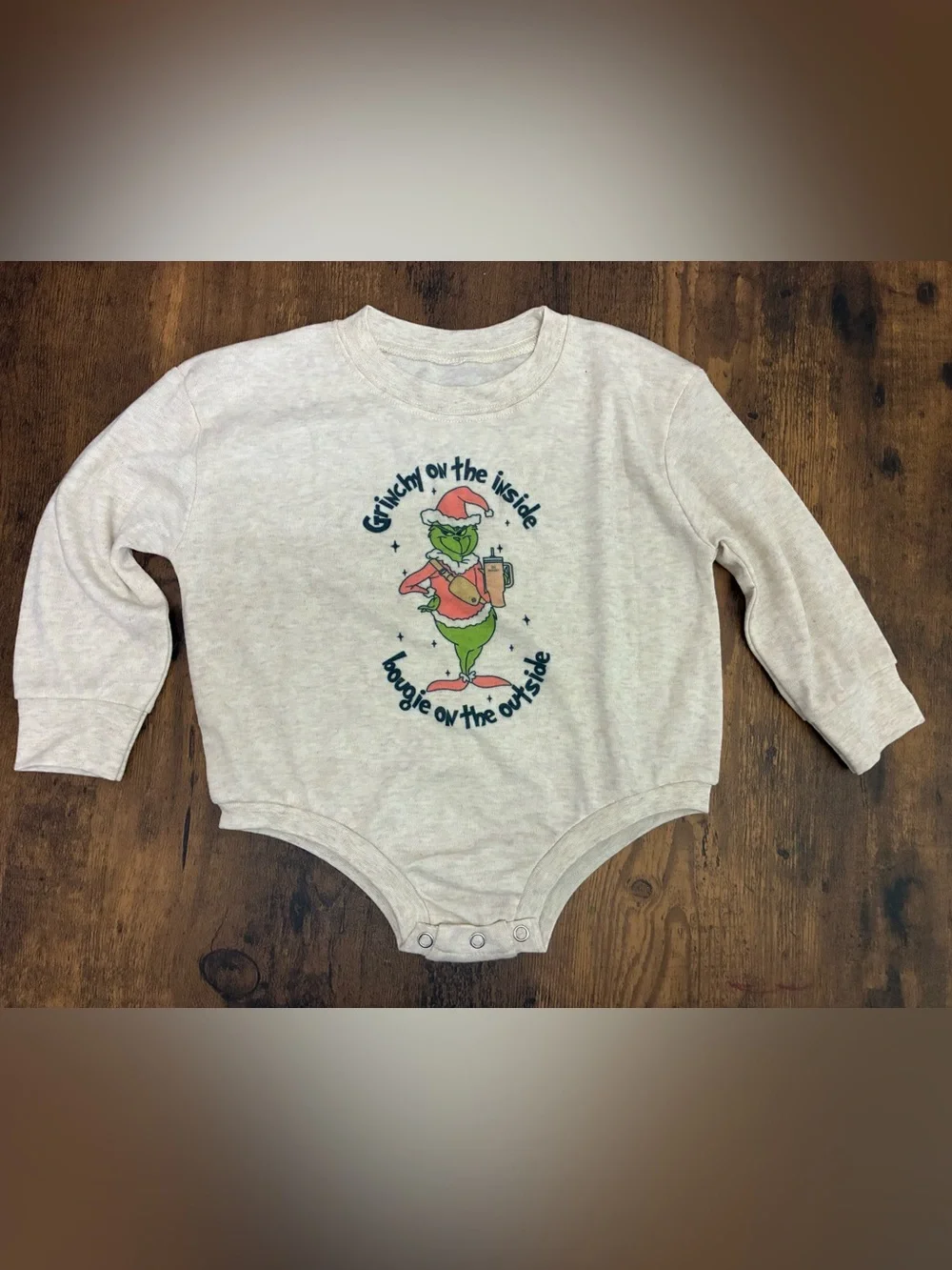 Bougie Grinch Long Sleeve Onesie